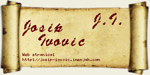 Josip Ivović vizit kartica
